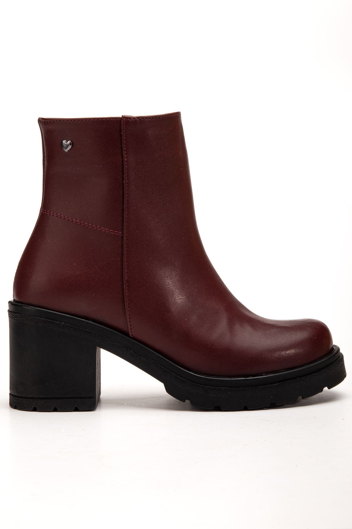 767-3020 Beige Zipper Thick Heels Casual Women's Boots