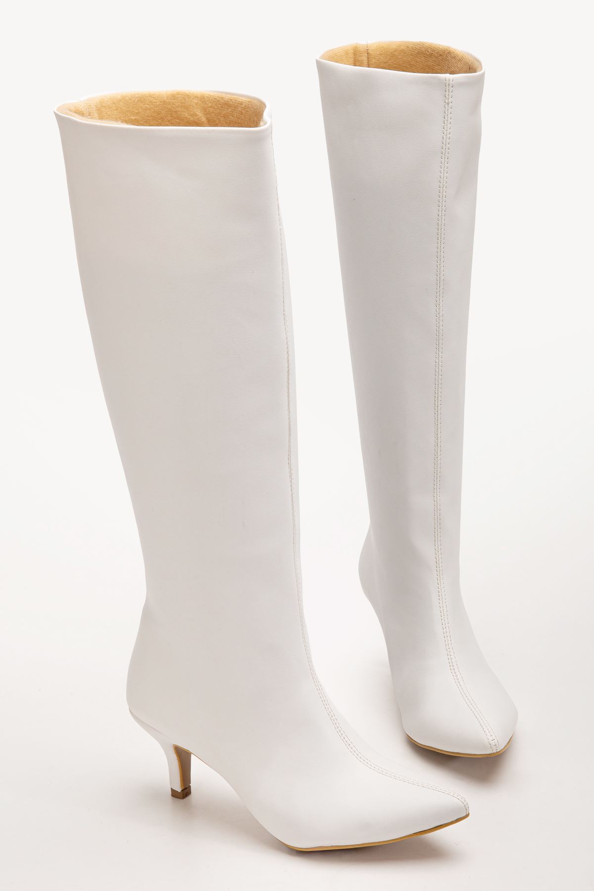 SYT-2025 Beyaz Cilt Günlük Kadın Çizme