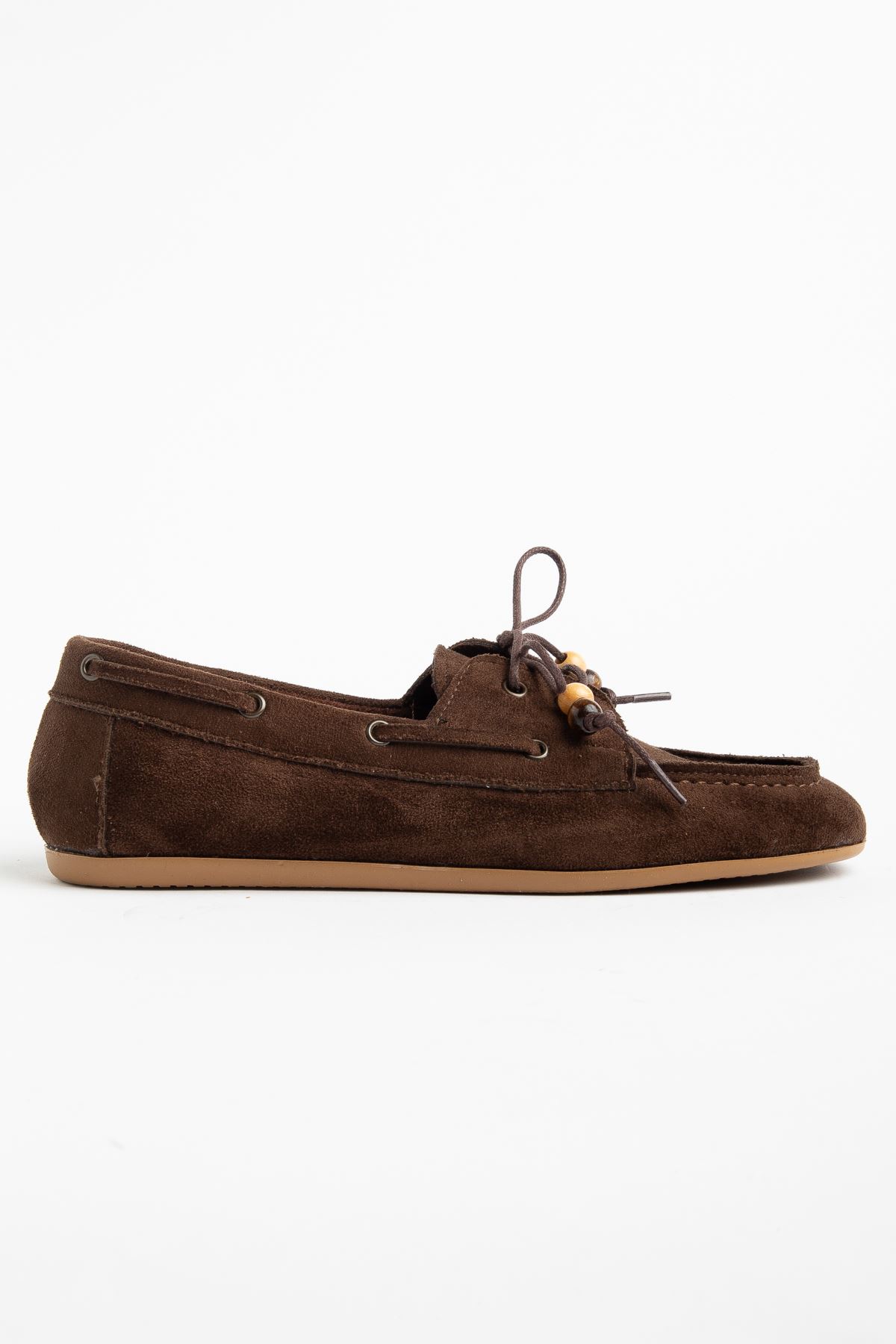 PS-100 Navy Blue Suede Tassel Casual Women's Ballet Flats