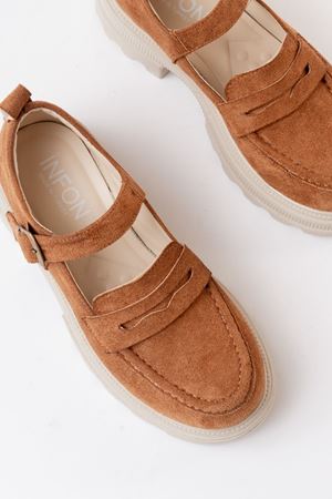745-771 Tan Suede Женские Повседневные Туфли с Высокой Подошвой