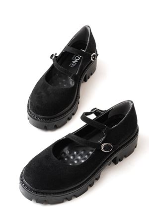 868-756 Черная замша Повседневная Обувь с Высокой Подошвой Лоферы