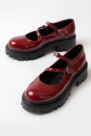 868-756 Бордовый Лакированная Кожа Повседневная Обувь Лофер