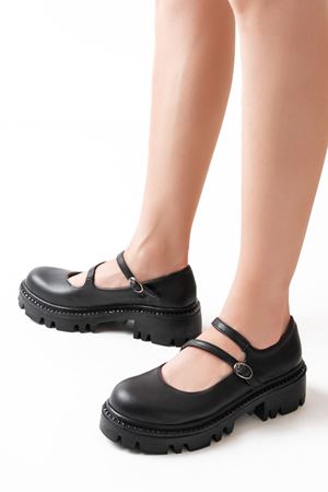 868-756 Черные повседневные туфли с высокой подошвой