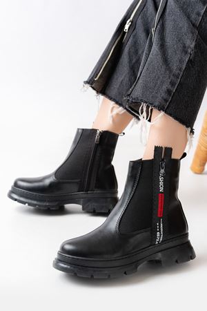 ASM-086 Черный модный аксессуар женские сапоги на молнии