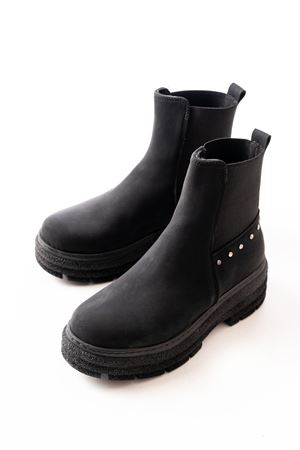 749-2005 Черный Изумруд Каблук Эластичные Женские Сапоги