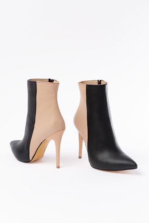 LS-216 Черные женские сапоги на высоком узком каблуке на молнии