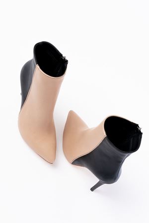 LS-216 Nut Женские сапоги на высоком тонком каблуке на молнии