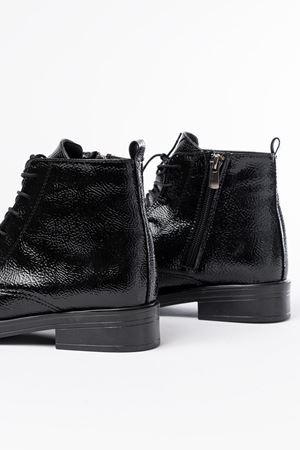 165-225 Черные женские сапоги на шнуровке на шнуровке