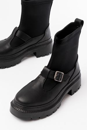 236-2034 Черные Стрейч Повседневные Женские Сапоги