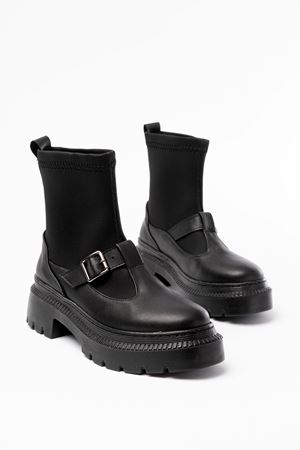 236-2034 Черные Стрейч Повседневные Женские Сапоги