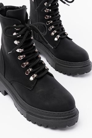 812-2121 Женские сапоги на молнии черный изумруд на шнуровке