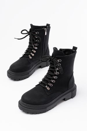 812-2121 Женские сапоги на молнии черный изумруд на шнуровке