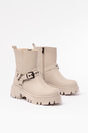 868-2015 Бежевая молния Повседневные женские сапоги