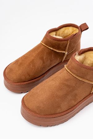 NDR-2850 Tan Suede Меховые Зимние Женские Повседневные Тапочки