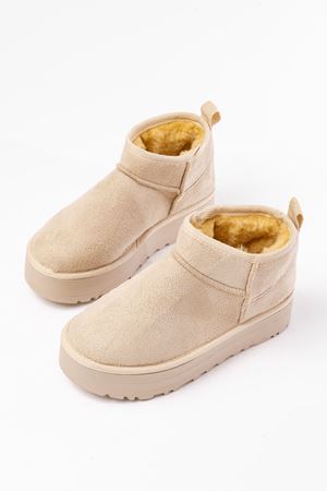 NDR-2850 бежевый замшевый мех зимние женские повседневные тапочки с закрытым носком