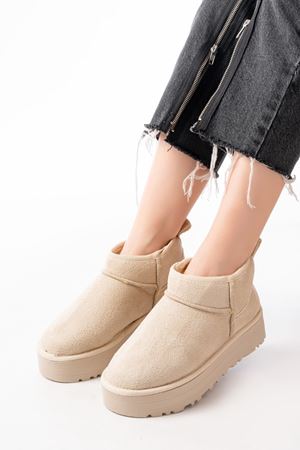 NDR-2850 бежевый замшевый мех зимние женские повседневные тапочки с закрытым носком