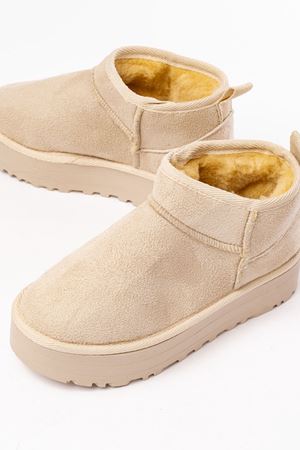 NDR-2850 бежевый замшевый мех зимние женские повседневные тапочки с закрытым носком