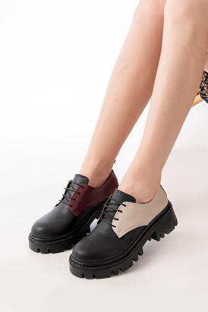 868-754 Black Garni Повседневные туфли на шнуровке с высокой подошвой