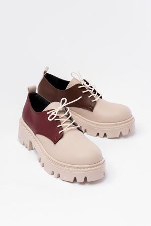 868-754 Beige Garni Повседневные туфли на шнуровке с высокой подошвой