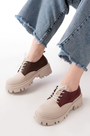 868-754 Beige Garni Повседневные туфли на шнуровке с высокой подошвой