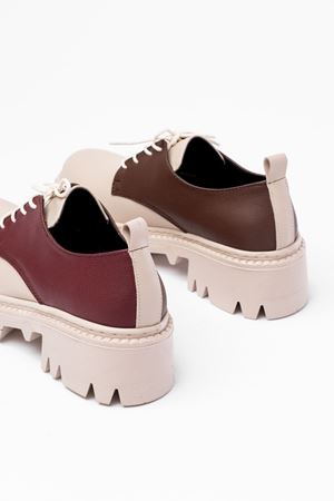 868-754 Beige Garni Повседневные туфли на шнуровке с высокой подошвой