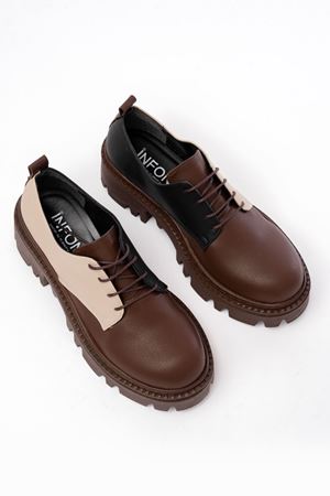 868-754 Brown Garni Повседневные туфли на шнуровке с высокой подошвой