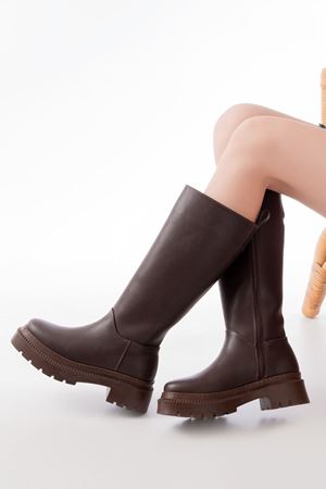 236-340 Коричневая молния Повседневные женские сапоги