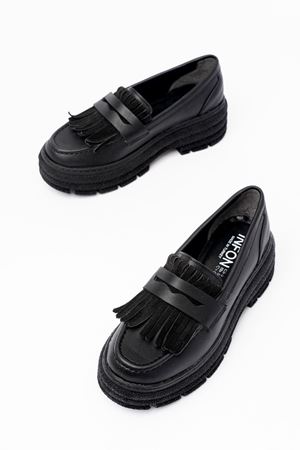 749-749 Черные повседневные туфли с высокой подошвой