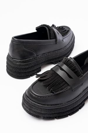 749-749 Черные повседневные туфли с высокой подошвой