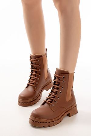 2051-298 Женские резиновые сапоги на плоском каблуке на плоской плоской шнуровке