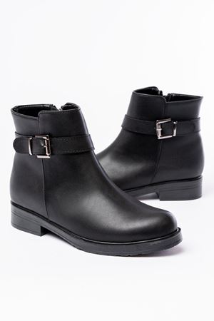 165-204/1 Повседневные женские сапоги на молнии с черной пряжкой