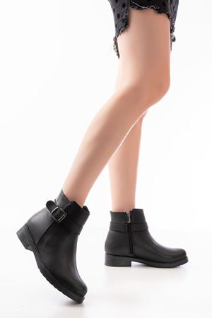 165-204/1 Повседневные женские сапоги на молнии с черной пряжкой