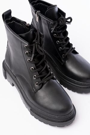 812-296 Siyah Bağcıklı Fermuarlı Günlük Kadın Bot