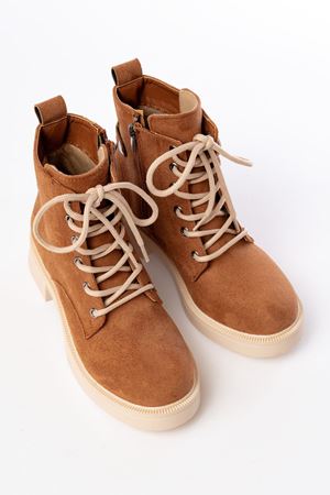 02-2003 Taba Süet Bağcıklı Fermuarlı Günlük Kadın Bot 