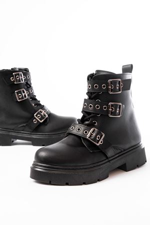 508-3039 Siyah Toka Aksesuarlı Fermuarlı  Günlük Kadın Bot