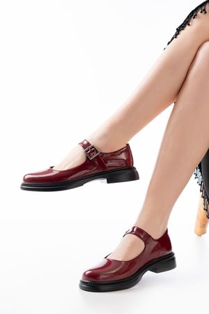 YSN-4444 Bordo Rugan Günlük Bayan Ayakkabı