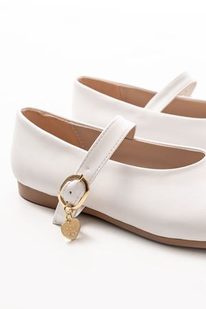 İNF-324 Beyaz Baretli Tokalı Günlük Kadın Babet