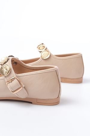 İNF-6363  Nut Baret Tokalı Günlük Bayan Ayakkabı 