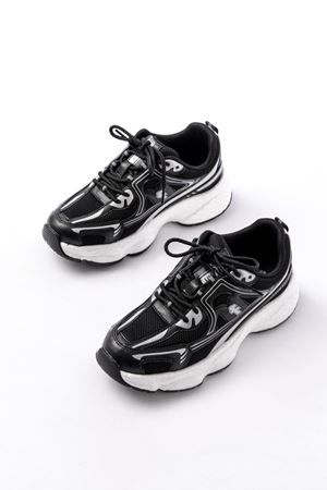 F-329 Siyah Günlük Bağcıklı Beyaz Tabanlı Yazlık Spor Ayakkabı  