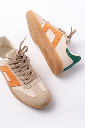 M-5007 Bej Garni  Bağcıklı Termo Taban Günlük Kadın Spor 