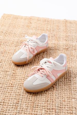 M-6005 Pudra Garni  Bağcıklı Termo Taban Günlük Kadın Spor