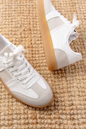 M-6006 Beyaz Garni  Bağcıklı Termo Taban Günlük Kadın Spor