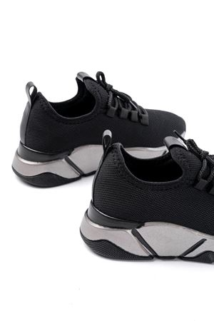 RS-400  Siyah Bağcıklı Fileli Platin Taban Günlük Kadın Spor