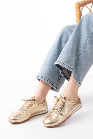 M-1009 Gold Rugan Bağcıklı Günlük Kadın Spor