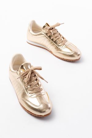 M-1009 Gold Rugan Bağcıklı Günlük Kadın Spor