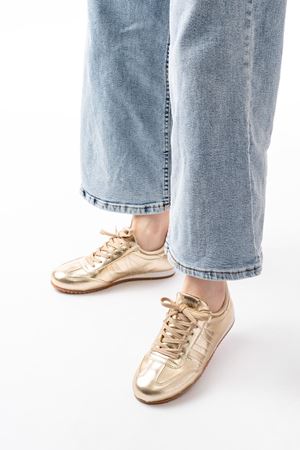 M-1009 Gold Rugan Bağcıklı Günlük Kadın Spor