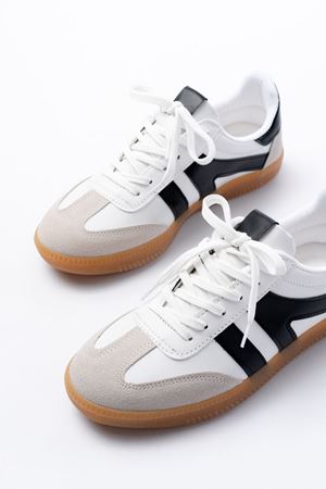 M-1004 Beyaz Bağcıklı Termo Taban Günlük Kadın Spor 