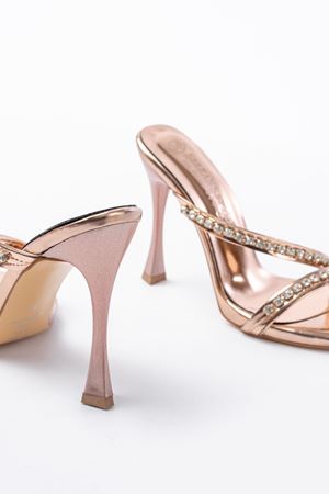  A-60 Kadın Rose Taşlı Platformlu Topuklu Terlik  