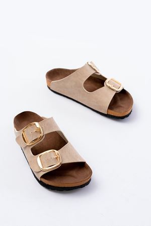 P-101 Bej Günlük  Kadın Terlik  