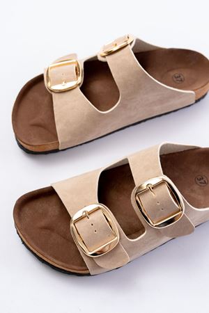 P-101 Bej Günlük  Kadın Terlik  